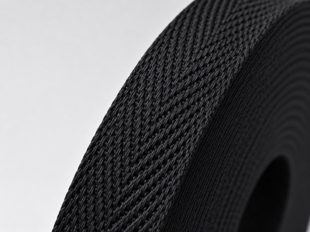 Ruban Serge en coton 10 mm – Noir col. 98