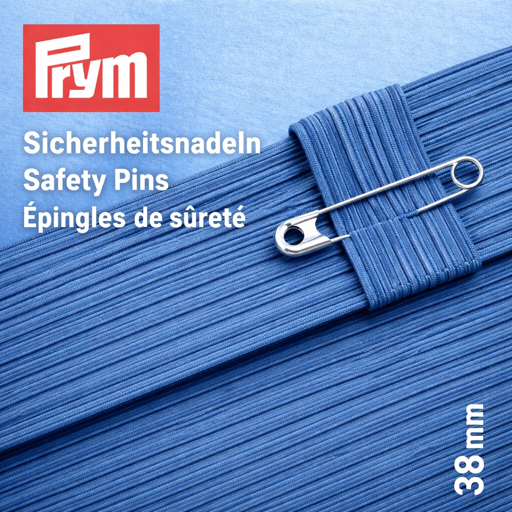 Prym, Sicherheitsnadeln, silber 38mm