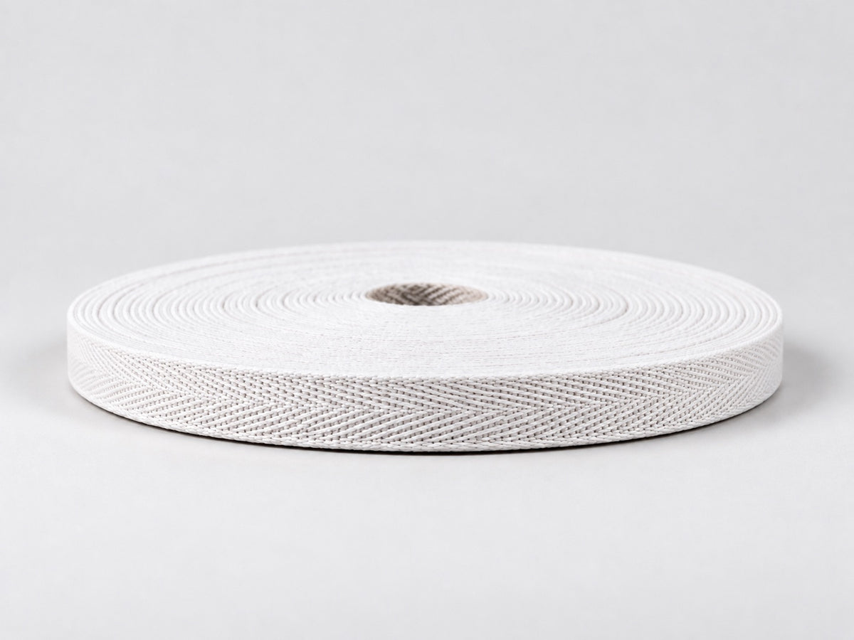 Serge Band Baumwolle 10 mm – Weiss col. 10