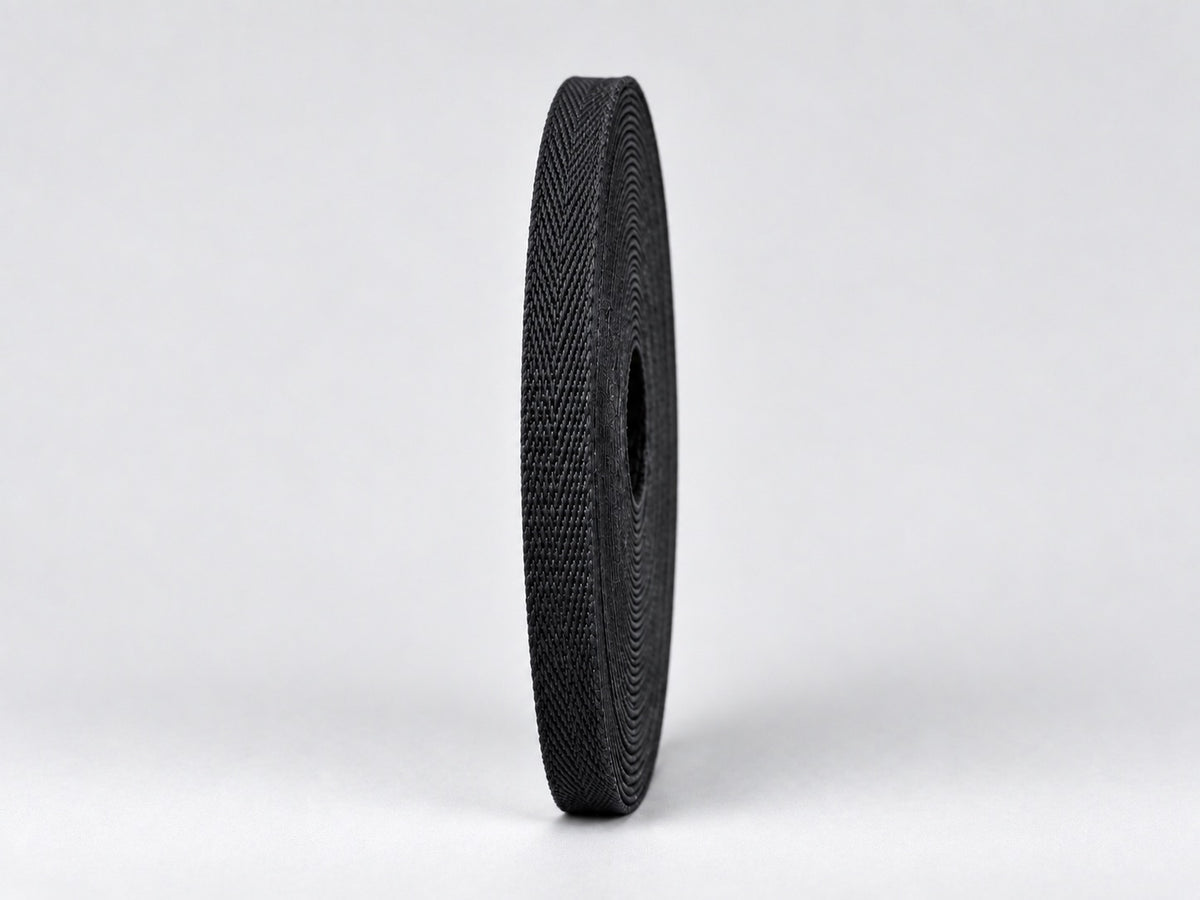 Ruban Serge en coton 10 mm – Noir col. 98