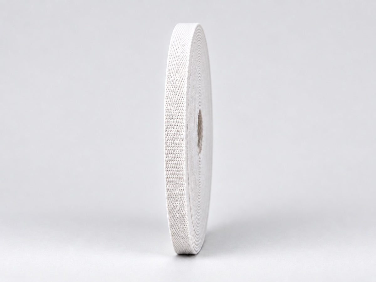 Serge Band Baumwolle 10 mm – Weiss col. 10