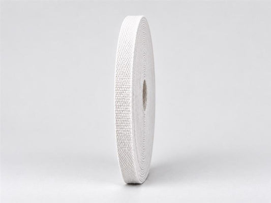 Serge-Band Baumwolle 12 mm – Weiss col. 10