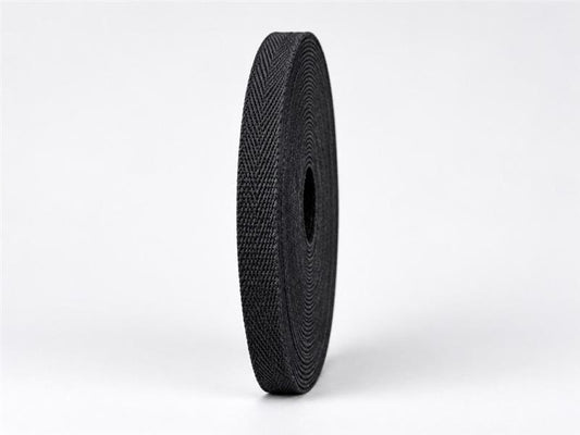 Serge-Band Baumwolle 12 mm – Schwarz col. 98