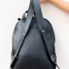 BILLY ; SAC À DOS EN CUIR - NOIR